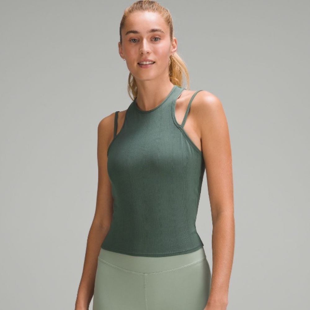 lululemon athletica Dark Green Women's Tank Top